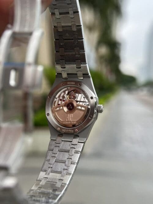 Audemars Piguet Royal Oak 34mm with White Dial and Metal Wire Bracelet -