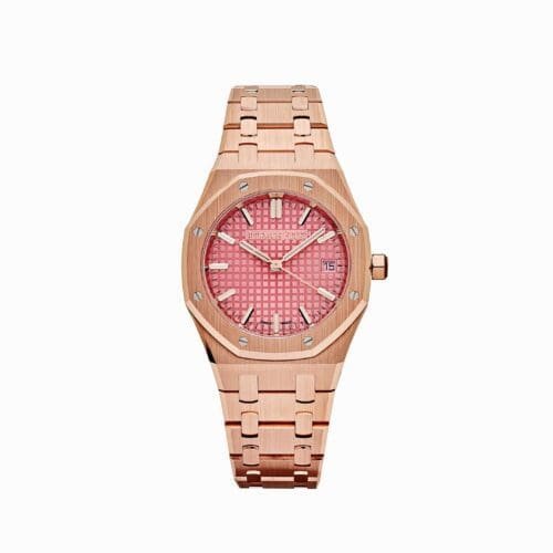 Audemars Piguet Royal Oak Ladies Rose Gold Pink Dial -