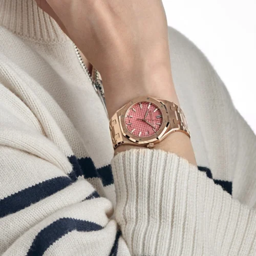 Audemars Piguet Royal Oak Ladies Rose Gold Pink Dial -