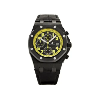 Audemars Piguet Royal Oak Offshore Chronograph Bumble Bee Carbon Black Dial Alligator -