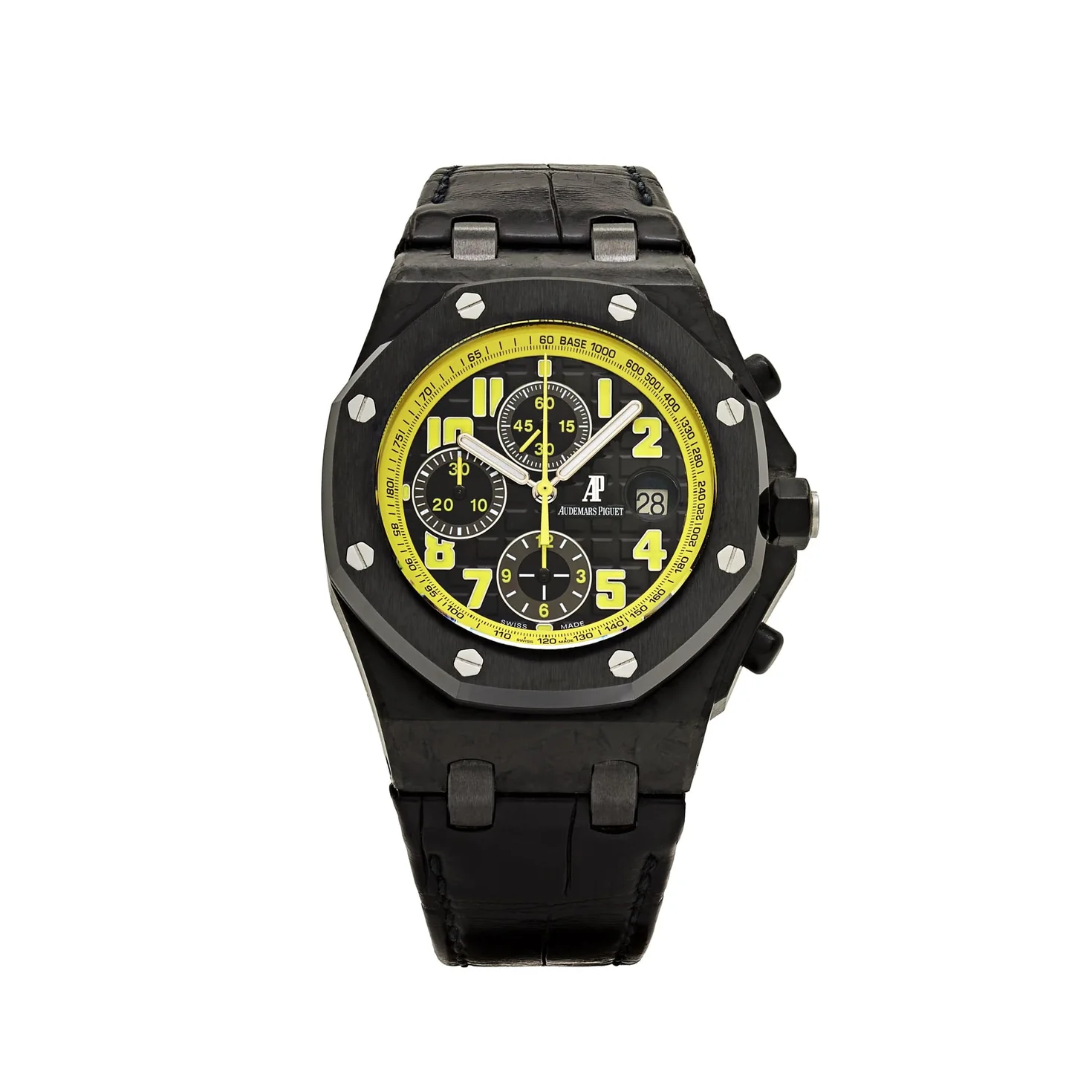 Audemars Piguet Royal Oak Offshore Chronograph Bumble Bee Carbon Black Dial Alligator -