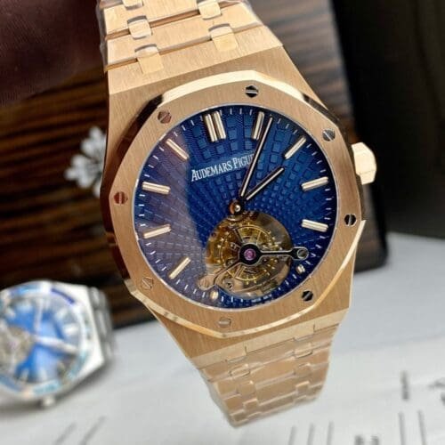 Audemars Piguet Royal Oak Tourbillon 26522OR 41mm in Rose Gold with Blue Dial -