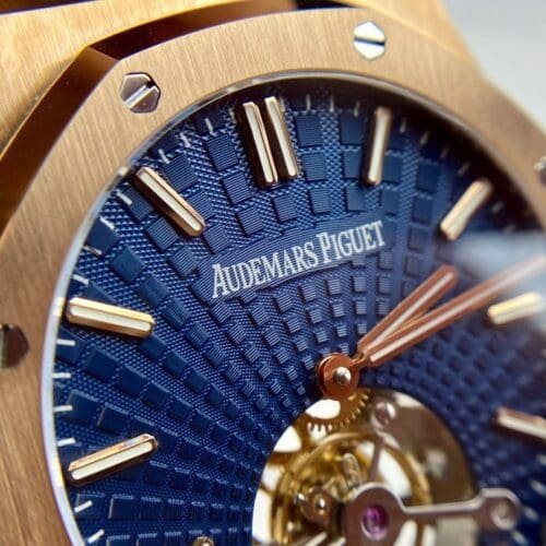 Audemars Piguet Royal Oak Tourbillon 26522OR 41mm in Rose Gold with Blue Dial -