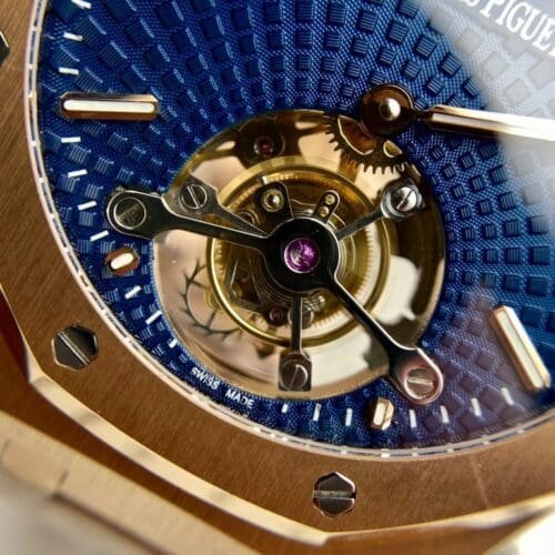Audemars Piguet Royal Oak Tourbillon 26522OR 41mm in Rose Gold with Blue Dial -