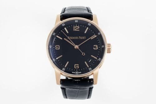 Code11.59 15210 41mm RG Black Dial On Black Leather Strap APSF A4302 Super Clone -