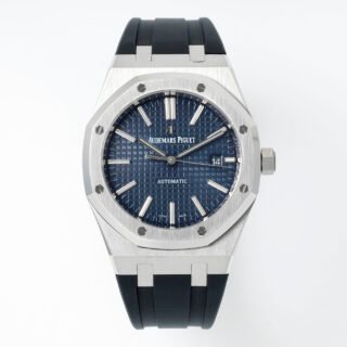 Royal Oak 15400 1:1 Best Edition SS/RU Blue Textured Dial APSF SA3120 Super Clone -