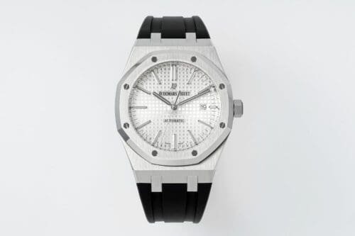 Royal Oak 15400 1:1 Best Edition SS/RU White Textured Dial APSF SA3120 Super Clone -