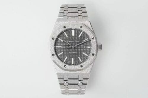 Royal Oak 15410 Frosted SS/SS Grey Textured Dial APSF SA3120 Super Clone -