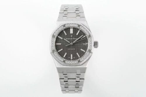 Royal Oak 37mm 15451 SS APSF 1:1 Best Edition Gray Textured Dial on SS Bracelet SA3120 Super Clone -