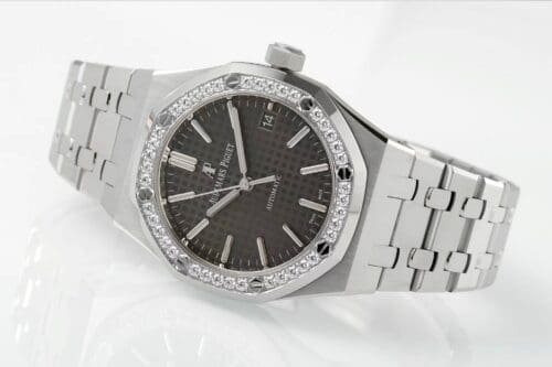 Royal Oak 37mm 15451 SS APSF 1:1 Best Edition Gray Textured Dial on SS Bracelet SA3120 Super Clone -