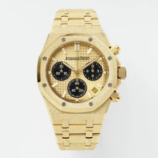 Royal Oak Chrono 26240BA Frosted 41mm YG/YG Gold/Blk Dial  -