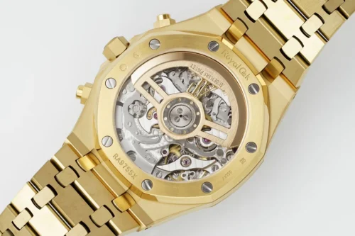 Royal Oak Chrono 26240BA Frosted 41mm YG/YG Gold/Blk Dial -