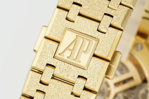 Royal Oak Chrono 26240BA Frosted 41mm YG/YG Gold/Blk Dial -