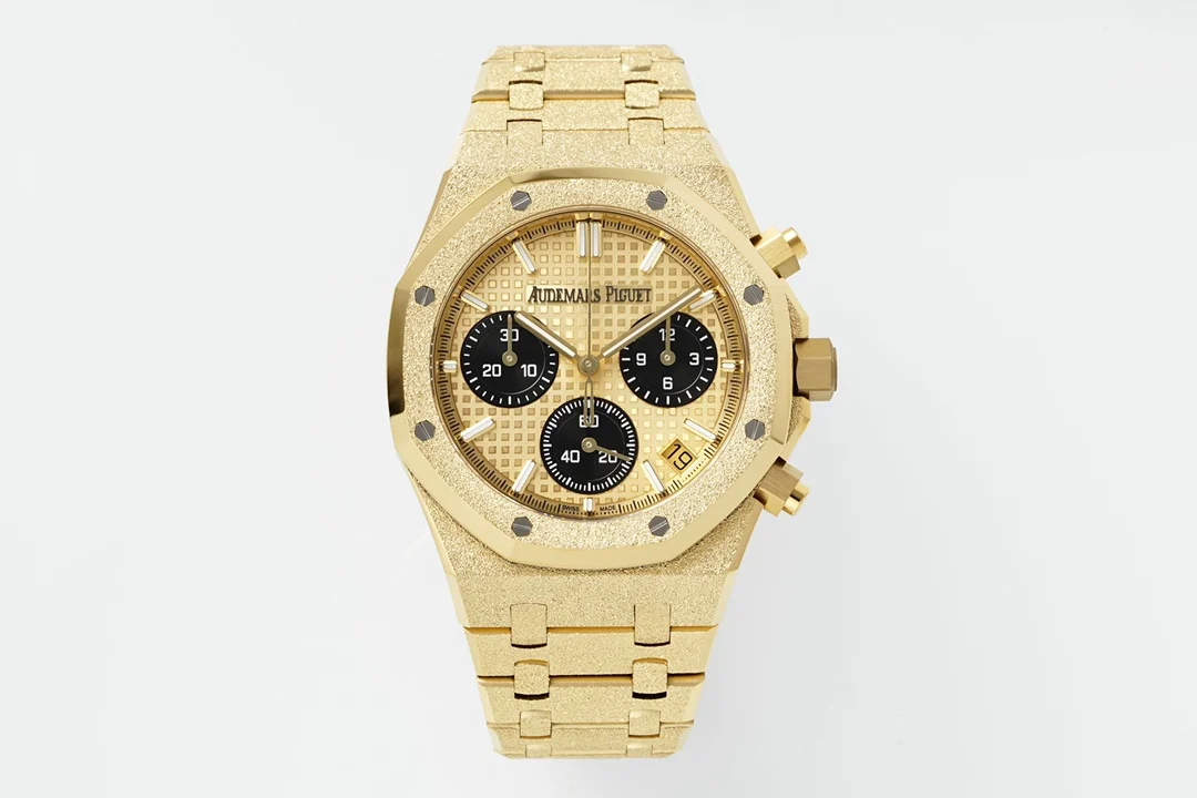 Royal Oak Chrono 26240BA Frosted 41mm YG/YG Gold/Blk Dial -