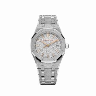 Royal Oak Frosted White Gold Crystal Sand Dial -