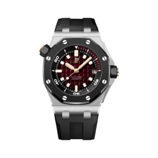 Royal Oak Offshore Diver Smoked Red Dial White Gold -