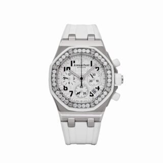 Royal Oak Offshore Stainless Steel White Dial Diamond Bezel -