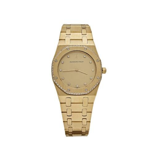 Royal Oak Yellow Gold Diamond Dial Diamond Bezel Quartz -