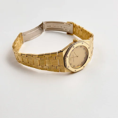 Royal Oak Yellow Gold Diamond Dial Diamond Bezel Quartz -